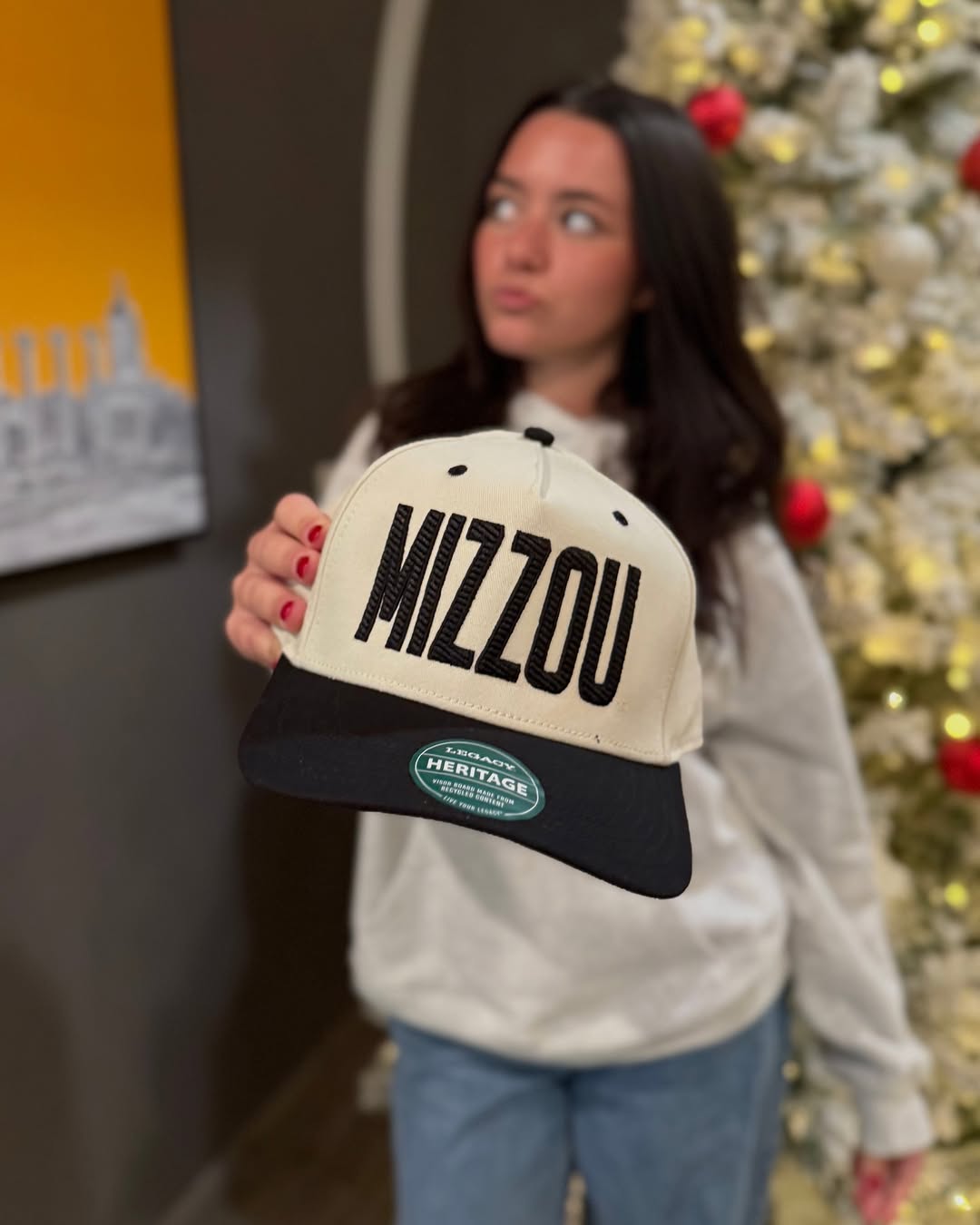 A little Tiger Spirit for your Friday \ud83d\udc2f\u2728\nWe're giving away a vintage-style Mizzou hat \u2014 perfect for winter walks and some Mizzou basketball!\nTag a friend for an entry to win!