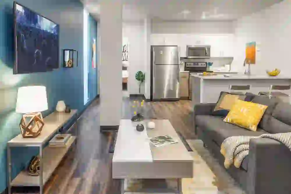 Student apartment with modern furniture